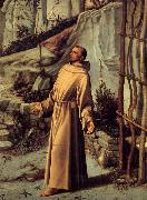 BELLINI, Giovanni Details of St.Francis in the desert oil painting